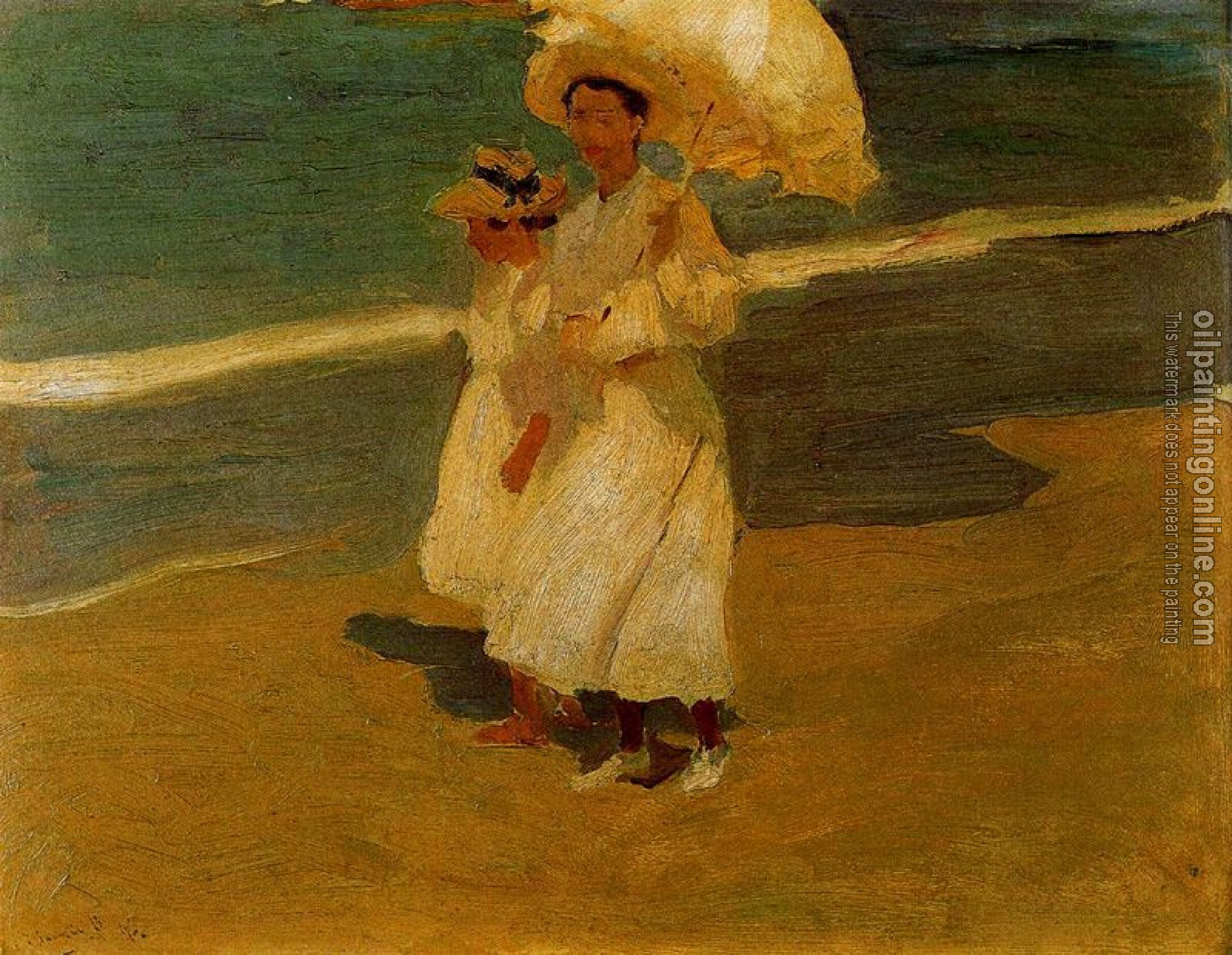 Joaquin Sorolla y Bastida - On the beach